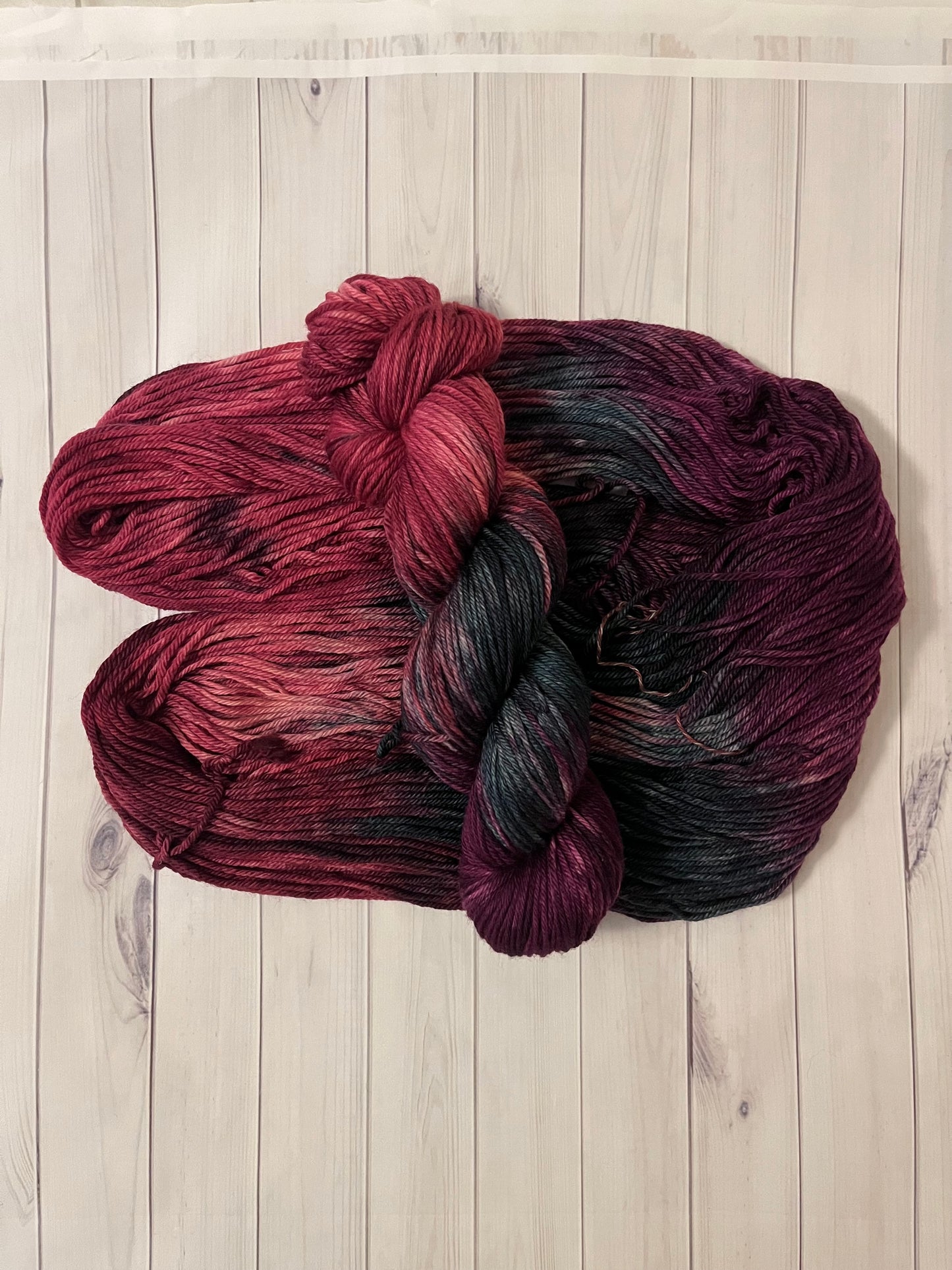 Hand Dyed 100% Superwash Merino Yarn - Midnight Woods- Sport, DK, Worsted