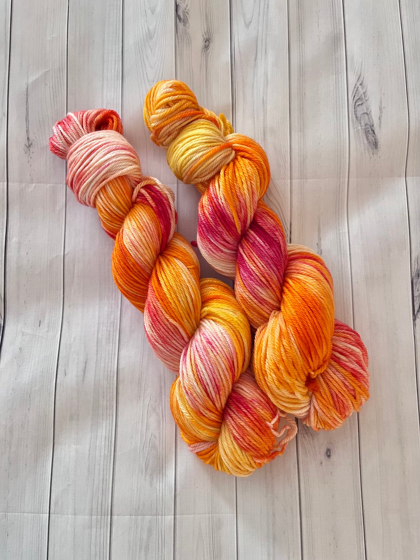 Hand Dyed 100% Superwash Merino Yarn - Sunny Day - Sport, DK, Worsted