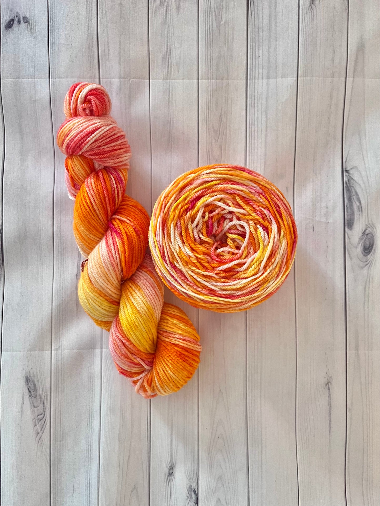 Hand Dyed 100% Superwash Merino Yarn - Sunny Day - Sport, DK, Worsted