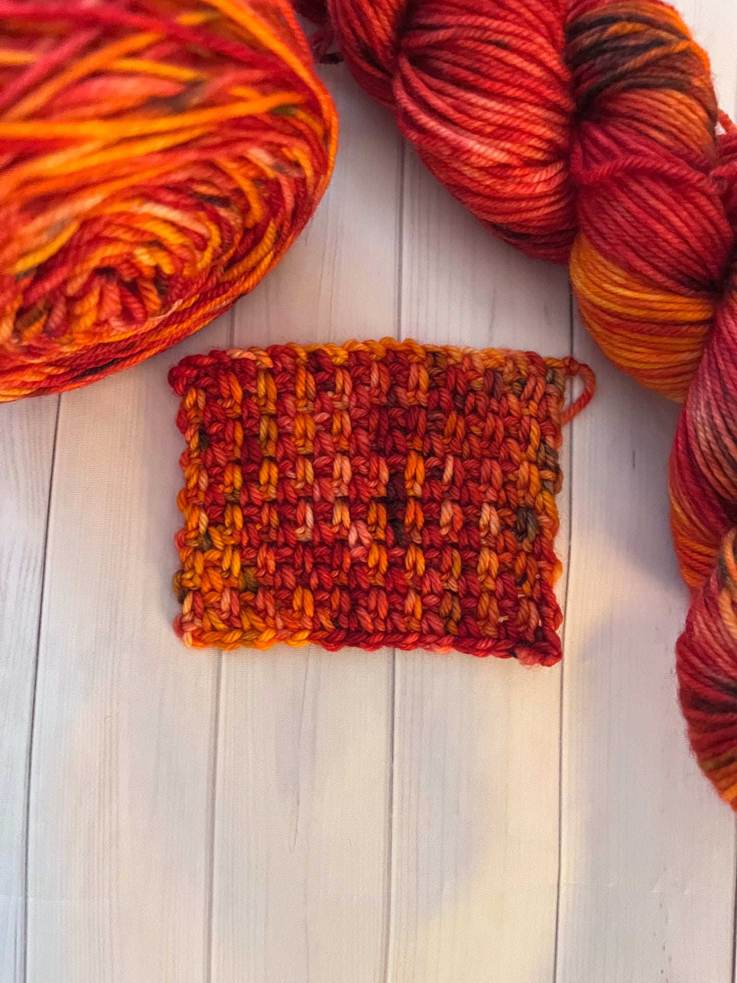 Hand Dyed 100% Superwash Merino Yarn - Phoenix Flame - Sport, DK, Worsted