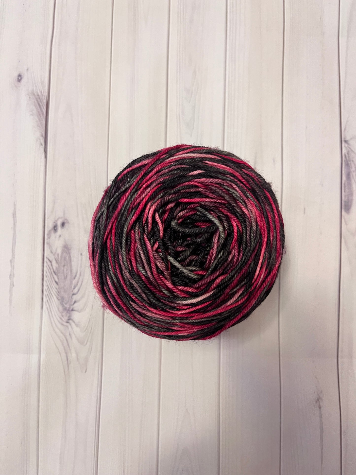 Hand Dyed 100% Superwash Merino Yarn - Raspberry Cheesecake - Sport, DK, Worsted