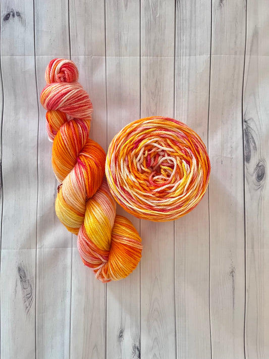 Hand Dyed 100% Superwash Merino Yarn - Sunny Day - Sport, DK, Worsted