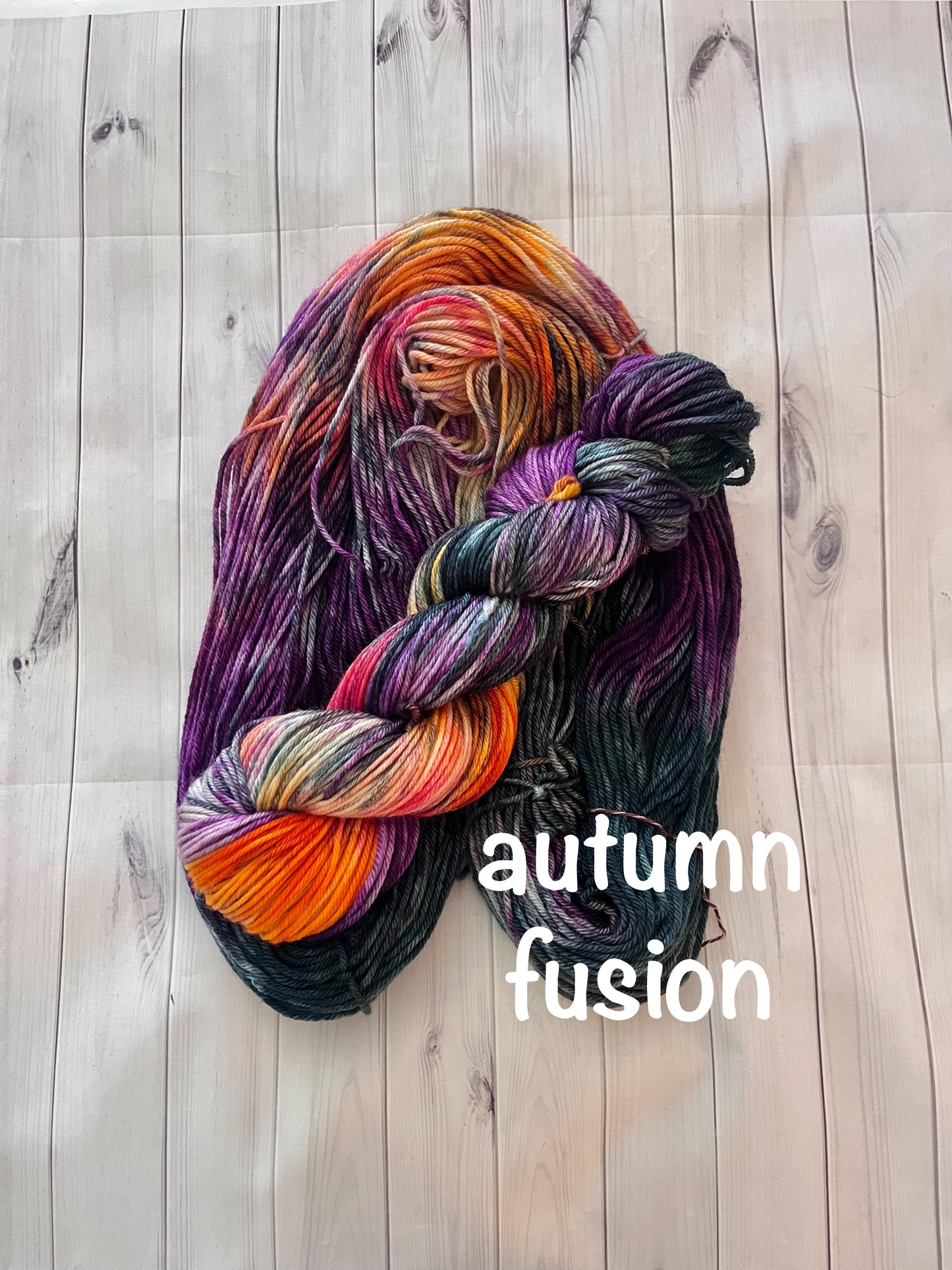 Hand Dyed 100% Superwash Merino Yarn - Autumn Fusion - Sport, DK, Worsted