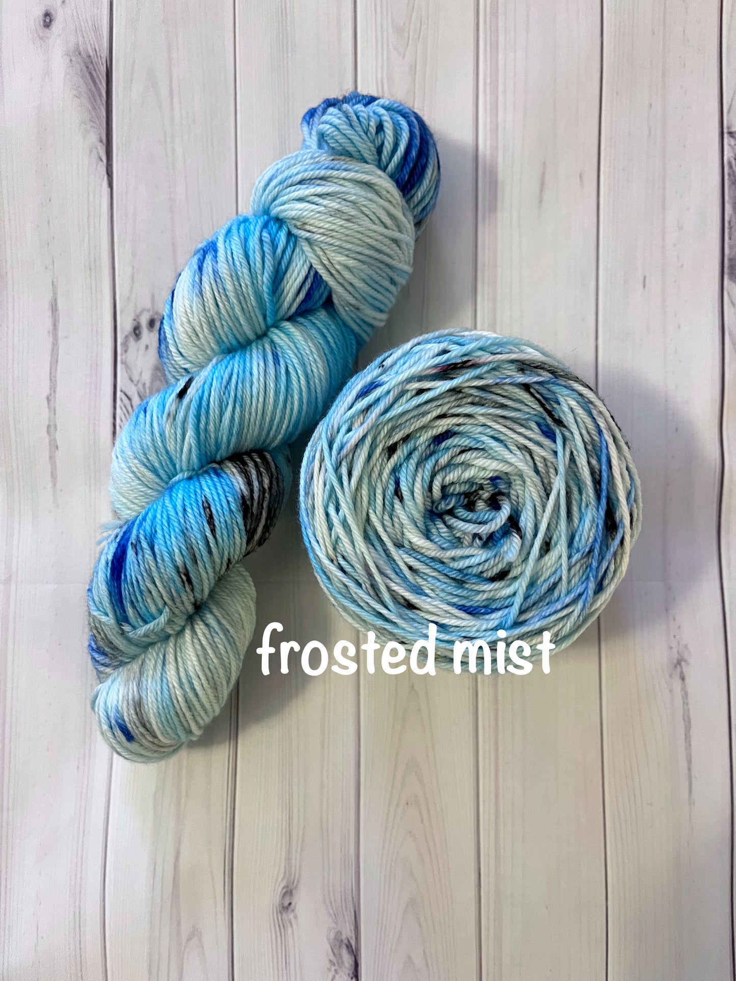 Hand Dyed 100% Superwash Merino Yarn - Frosted Mist - Sport, DK, Worsted